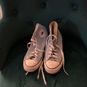 Converse High-Tops in Sky Blue with White Accents